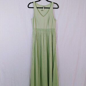 Lauren Conrad Sage Green Sleeveless Maxi Dress Size L